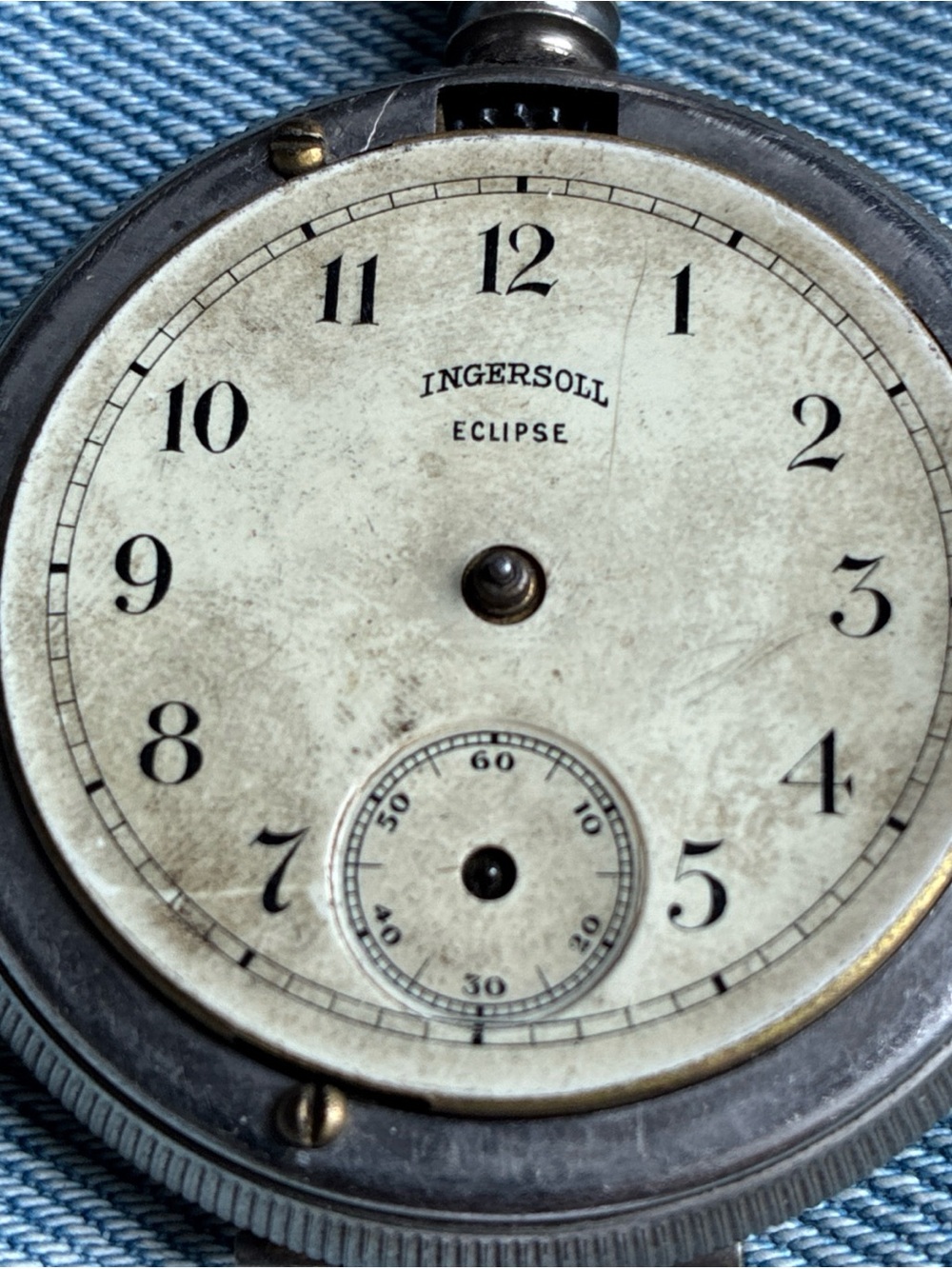 Antique Ingersoll Eclipse Pocket Watch Parts or Repair